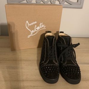Christian Louboutin Women Flat Velor Spikes